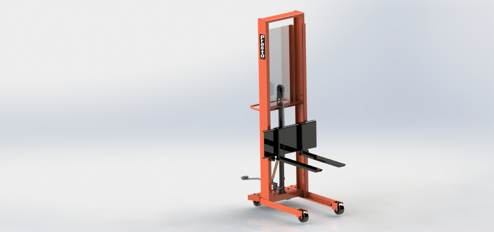 Presto M400 Manual Stacker — M452 Standard Lift Height, Adjustable Forks