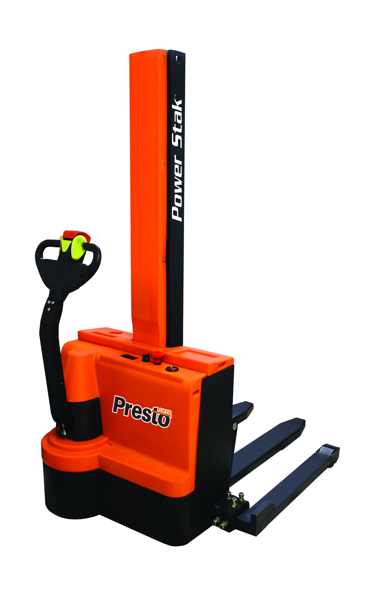 Presto PowerStak PPS2200 Fully Powered Stacker — Adjustable Straddle, 101" Lift