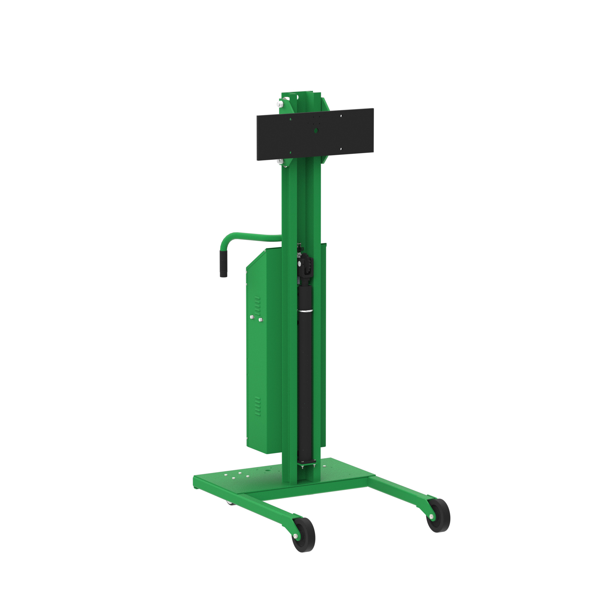 Valley Craft Universal Lift & Stacker, Steel Base Unit - Semi-Powered, Powered Lift/Manual Drive, 90"H, Straddle, 800 lb. Capacity (Attachments Sold Separately)