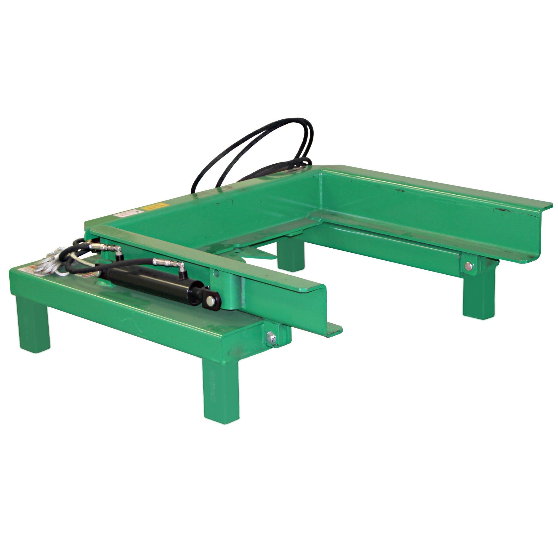 Valley Craft Forklift Attachment for Powered Self-Dumping System - used w/ Mobile Hoppers, 2000 lb. Capacity
