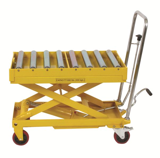 Wesco Scissors Table with Roller Top